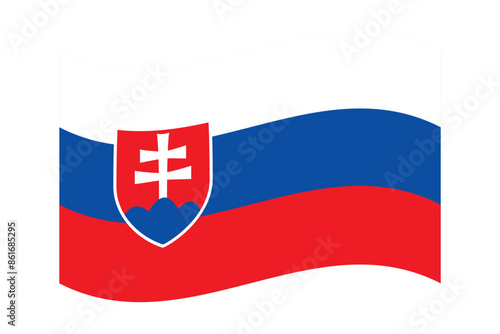 Free Download Vector illustration of wavy Slovakia flag on transparent background - GFXLoad