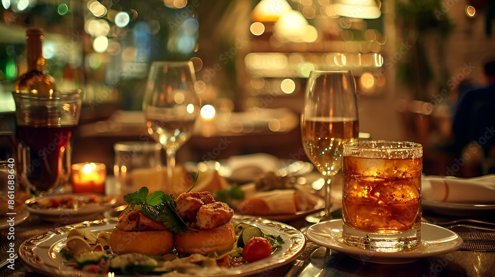 A table with a variety of delicious food and refreshing drinks beautifully arranged on it.
A table with a variety of delicious food and refreshing drinks beautifully arranged on it.