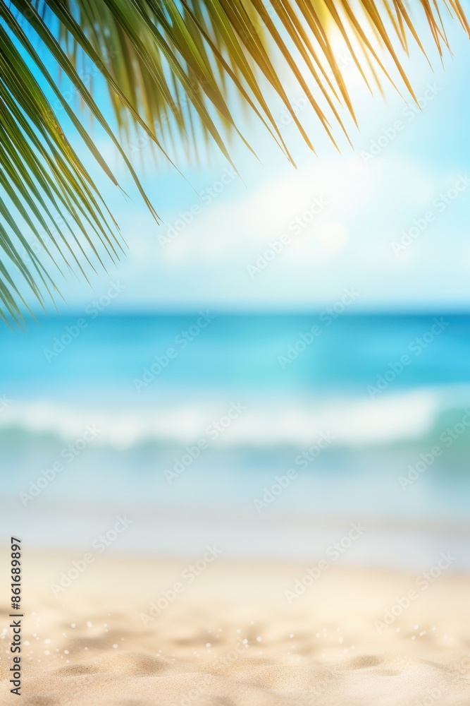 Palm Leaf and Sandy Beach Palm Leaf and Sandy Beach