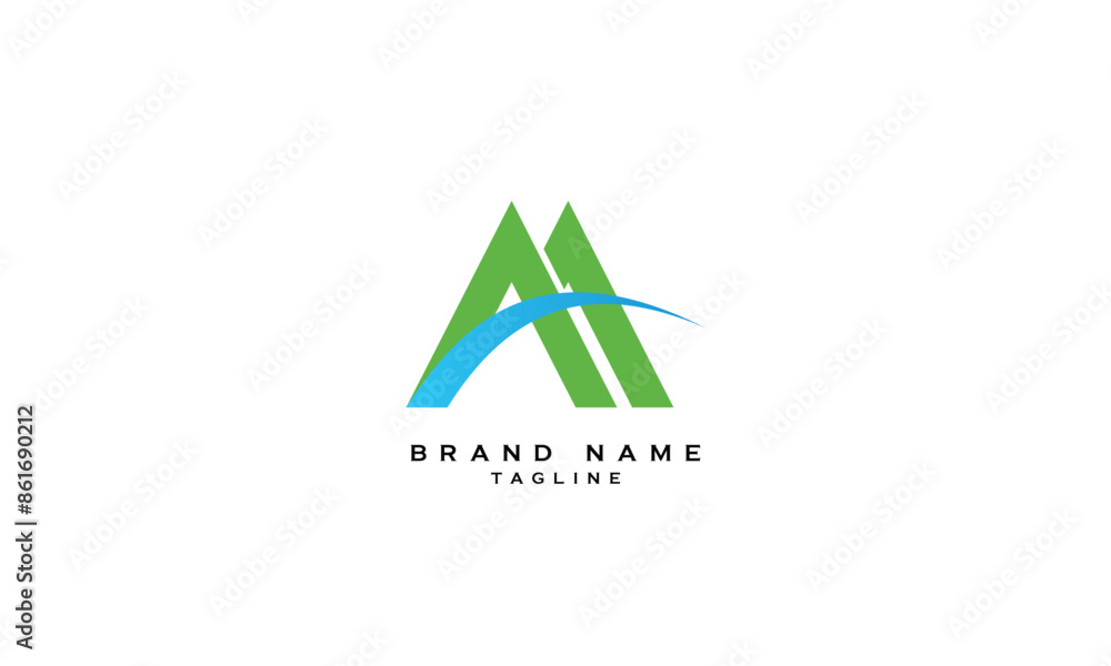 MA, AM, Abstract initial monogram letter alphabet logo design MA, AM, Abstract initial monogram letter alphabet logo design