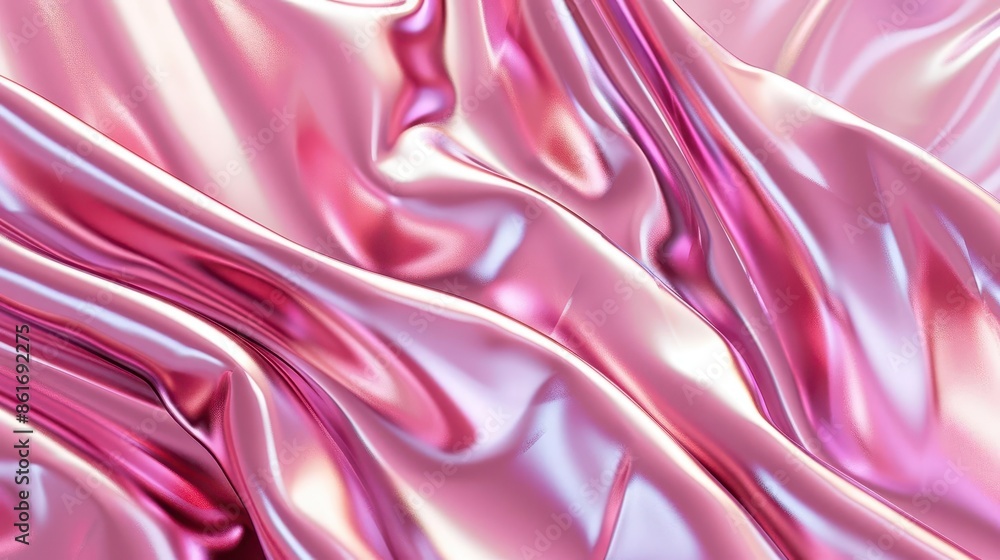 shiny pink liquid chrome metal texture smooth satin background abstract illustration shiny pink liquid chrome metal texture smooth satin background abstract illustration
