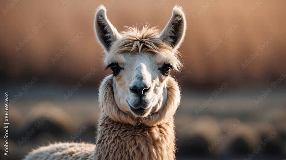Fototapeta premium close up of a llama