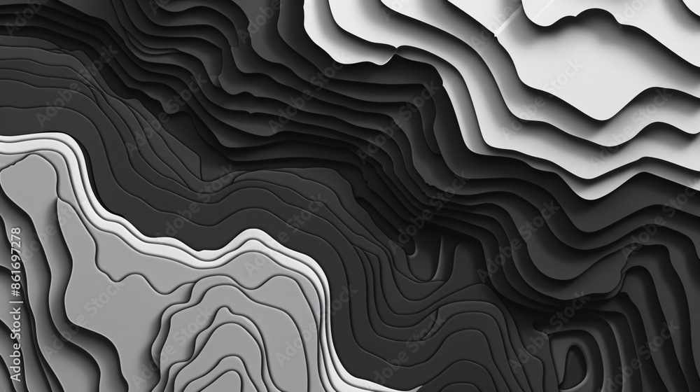 Abstract black and white topographic pattern background. Abstract black and white topographic pattern background.