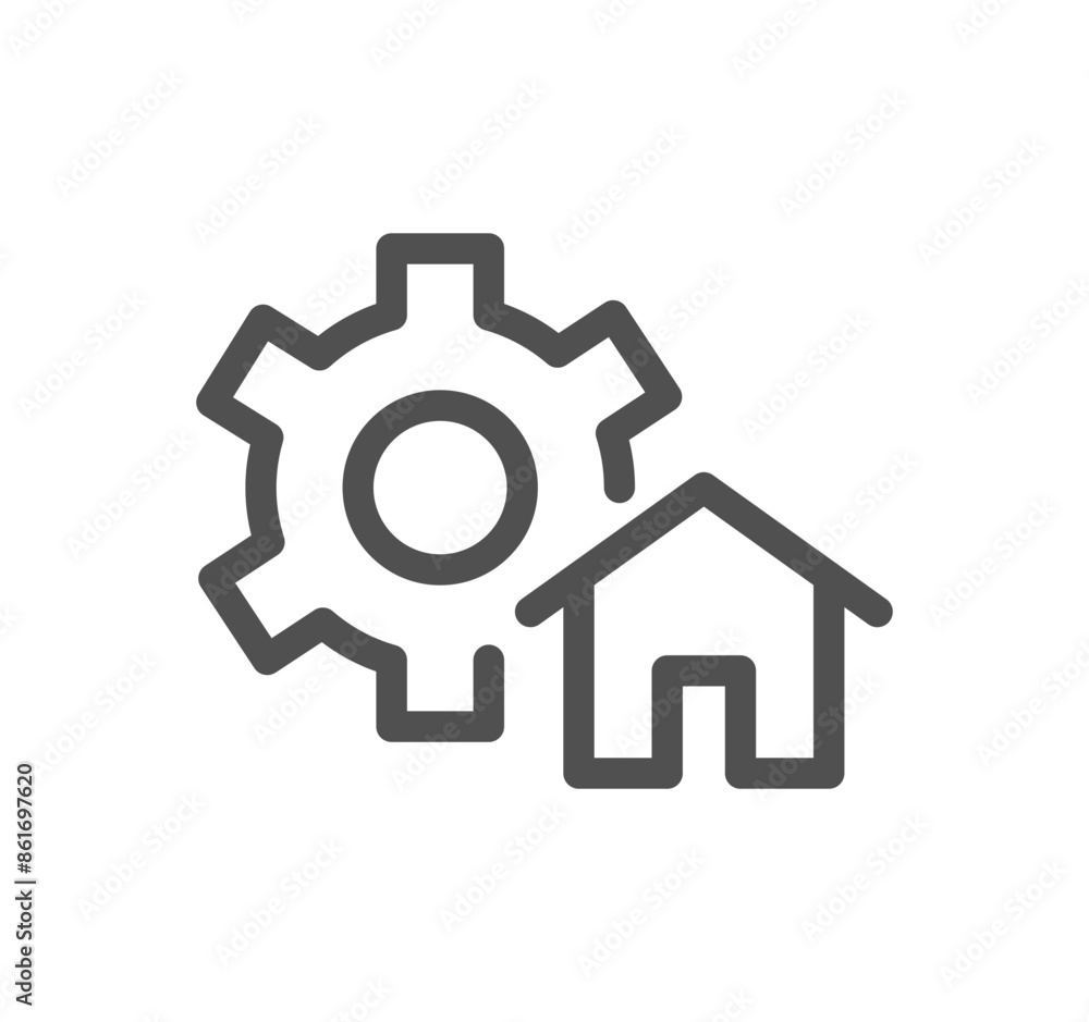 Smart house related icon outline and linear vector.
Smart house related icon outline and linear vector.