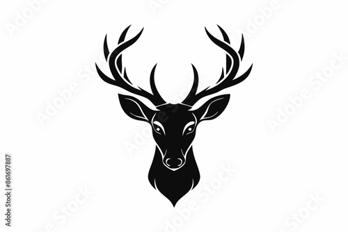 Wallpaper Mural isolated black silhouette of a deer head collection, Set of deer silhouette vector. Deer Silhouette, Deer Head	
 Torontodigital.ca