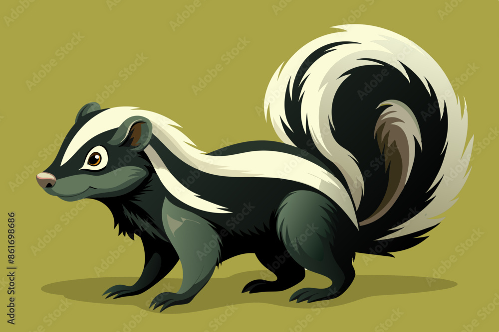 zodiac sign pisces, skunk  icon vector illustration, skunk silhouette of a skunk isolated on a white background, eps, png, svg,  skunk vector