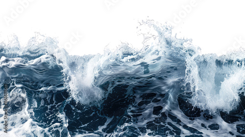 Fototapeta Naklejka Na Ścianę i Meble -  Sea wave, transparent background PNG