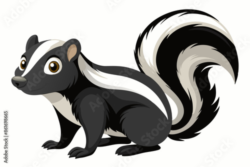 zodiac sign pisces, skunk icon vector illustration, skunk silhouette of a skunk isolated on a white background, eps, png, svg, skunk vector