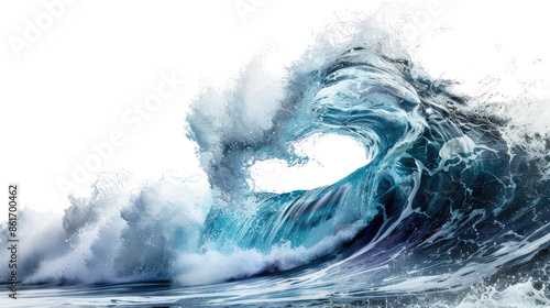 Fototapeta Naklejka Na Ścianę i Meble -  Sea wave, transparent background PNG
