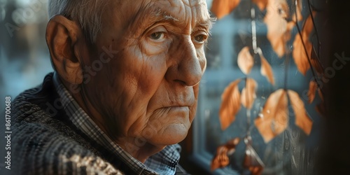 An elderly widower dealing with depression after the loss of his wife. Concept Grief, Widowhood, Depression, Elderly Support, Coping Strategies