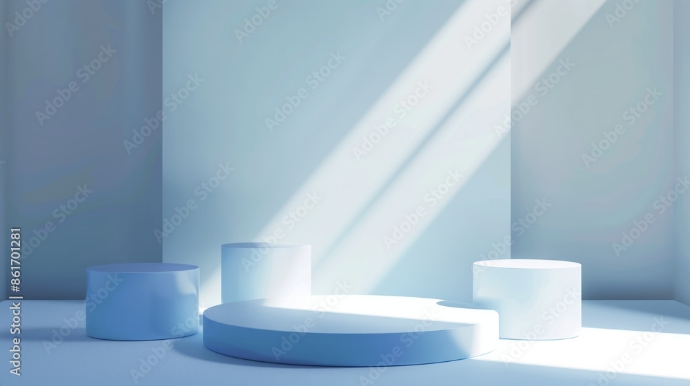 Cena mínima azul do produto de exibição 3D com plataforma geométrica do pódio. renderização 3d do vetor de fundo do cilindro com pódio. representam produtos cosméticos. Vitrine de palco no pedestal 3d Cena mínima azul do produto de exibição 3D com plataforma geométrica do pódio. renderização 3d do vetor de fundo do cilindro com pódio. representam produtos cosméticos. Vitrine de palco no pedestal 3d