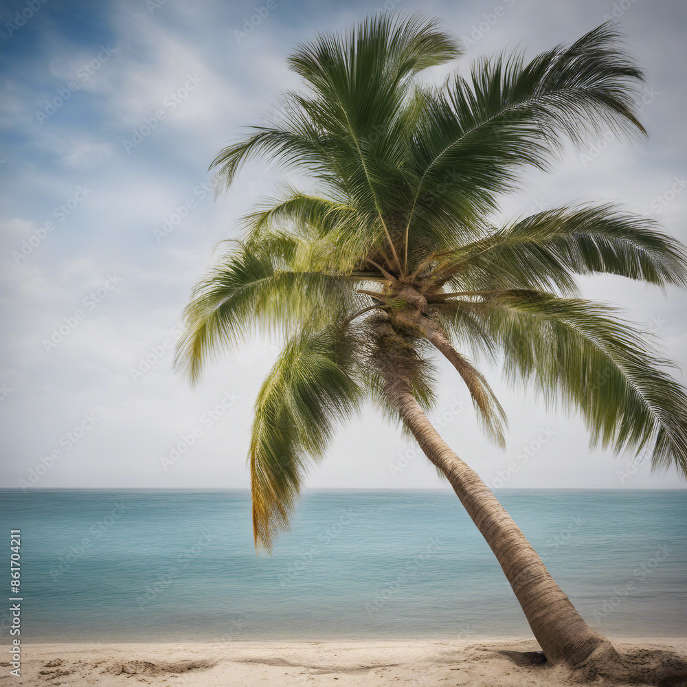 beautiful illustration background of beach palm trees beautiful illustration background of beach palm trees