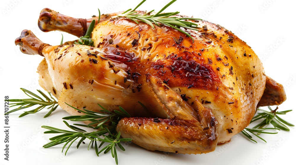 A perfectly roasted chicken, golden and succulent, garnished simply with sprigs of rosemary, epitomizes culinary simplicity and elegance. A perfectly roasted chicken, golden and succulent, garnished simply with sprigs of rosemary, epitomizes culinary simplicity and elegance.