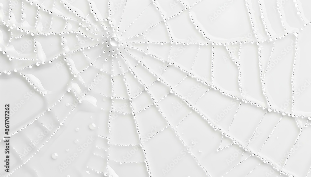 A minimalistic close-up of a delicate spider web adorned with morning dew drops, creating a sparkling effect. A minimalistic close-up of a delicate spider web adorned with morning dew drops, creating a sparkling effect.