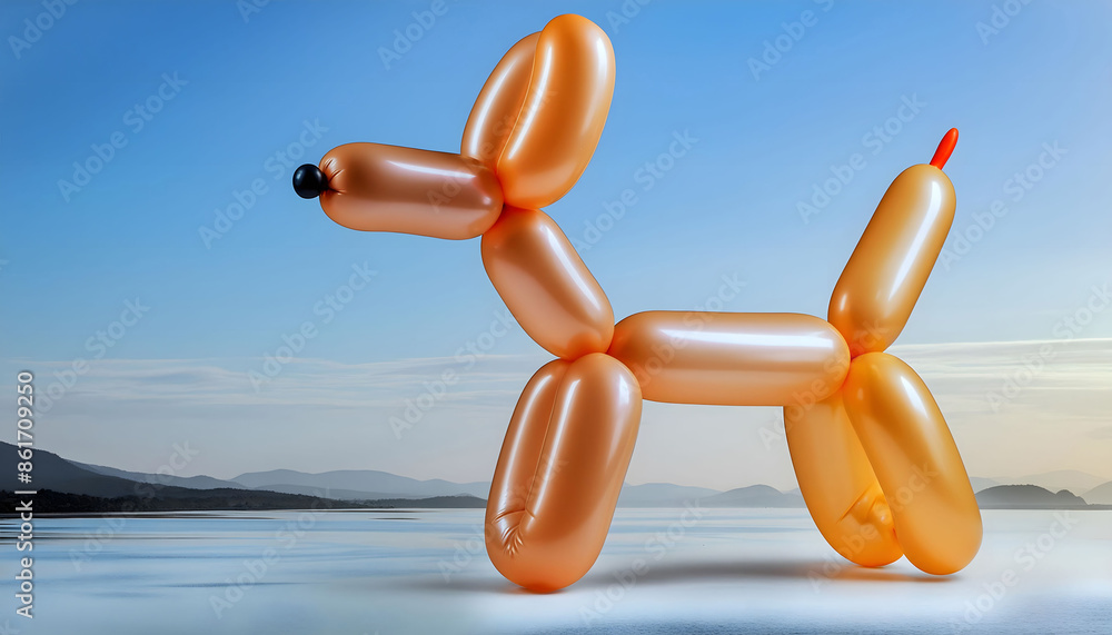 Dog Helium Balloon Floating in the Sky Dog Helium Balloon Floating in the Sky