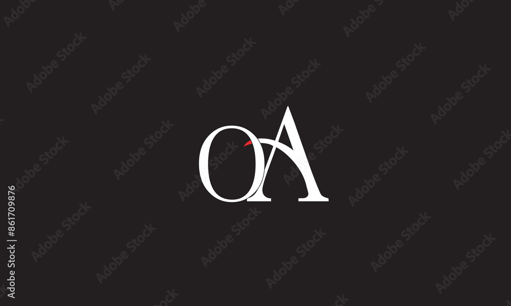 OA, AO, O, A Abstract Letters Logo Monogram OA, AO, O, A Abstract Letters Logo Monogram