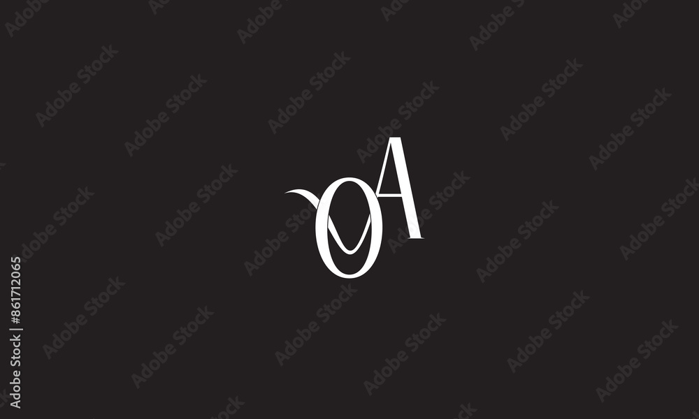 OA, AO, O, A Abstract Letters Logo Monogram OA, AO, O, A Abstract Letters Logo Monogram