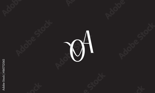 OA, AO, O, A Abstract Letters Logo Monogram