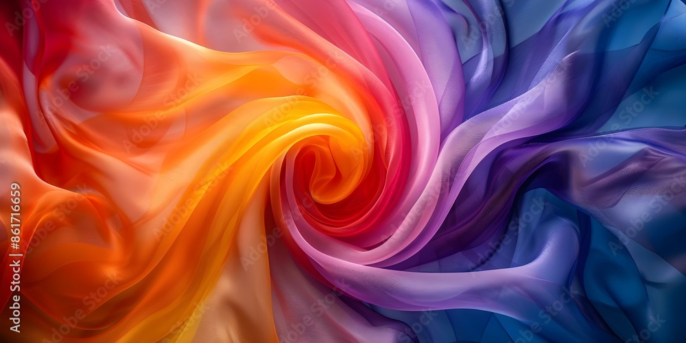 Fantasy silk fabric swirl background with vibrant abstract print for textile design. Concept Silk Fabric Design, Fantasy Background, Vibrant Abstract Print, Textile Design, Swirl Pattern Fantasy silk fabric swirl background with vibrant abstract print for textile design. Concept Silk Fabric Design, Fantasy Background, Vibrant Abstract Print, Textile Design, Swirl Pattern