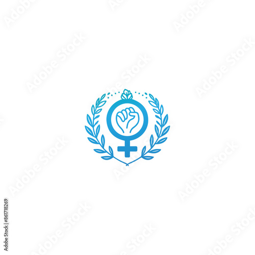 women empowerment logo, women world logo design vector, Woman and globe logo design with vector template	