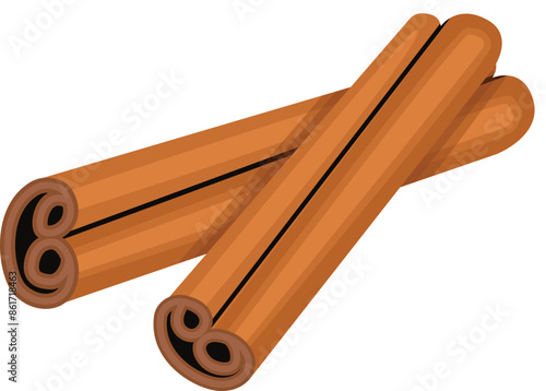 Cinnamon Stick Herb Illustration