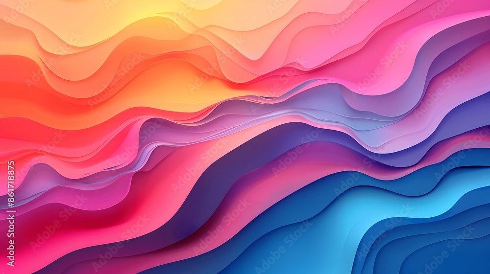 Obraz premium Abstract Colorful Wavy Background
