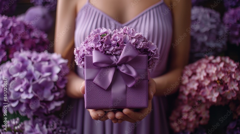 Naklejka premium purple gift