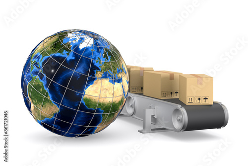 Global delivery cargo. Isol...