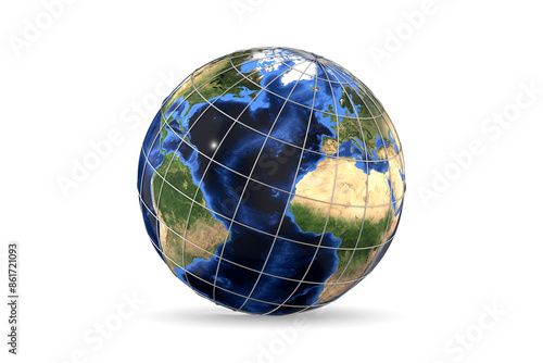 Globe on white background. ...