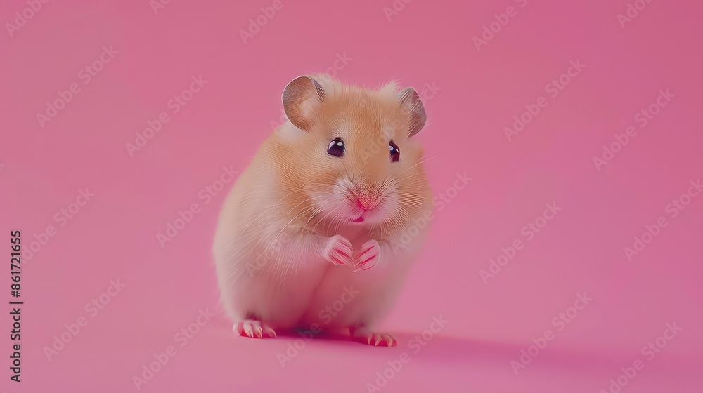 background left hamster funny copy pink space syrian cute bright animal baby brown closeup comic comical domestic expression hind humor humorous isolated leg little look paw pet pastel rodent to sit. background left hamster funny copy pink space syrian cute bright animal baby brown closeup comic comical domestic expression hind humor humorous isolated leg little look paw pet pastel rodent to sit.