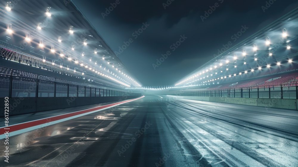Race Track Arena with Spotlights Race Track Arena with Spotlights