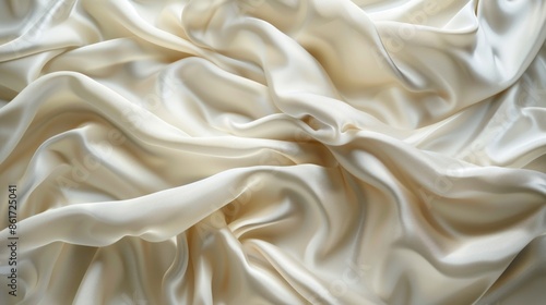 Close-up view of a white fabric texture