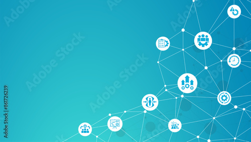 Business continuity plan banner web icon concept for creating a system of prevention and recovery with an icon of management, ongoing operation, risk, resilience, and procedures