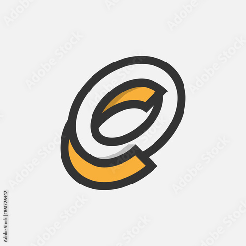 Letter CO or OC Logo, Monogram Logo letter C with O combination, design logo template element, vector illustration