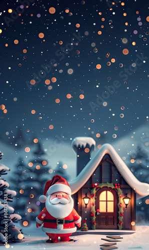 Cute Cartoon Christmas Sant...