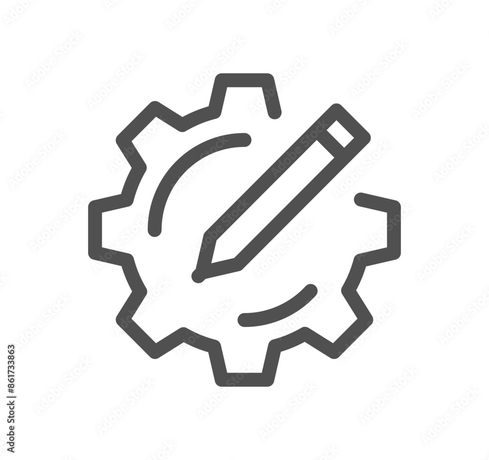 Gear related icon outline and linear vector. Gear related icon outline and linear vector.