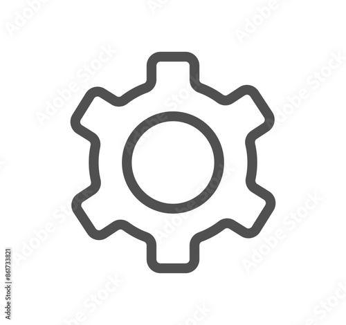 Gear related icon outline and linear vector.	
