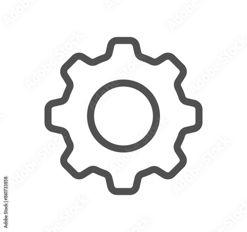 Gear related icon outline and linear vector.	
