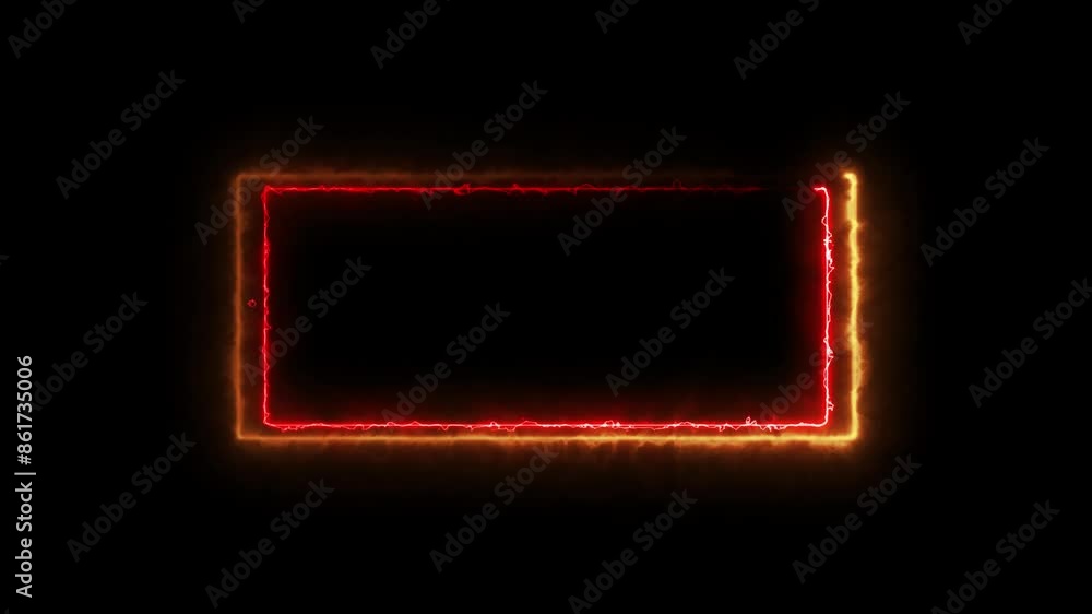 beautiful bright red light neon rectangle frame on black background, abstract digital beautiful bright red light neon rectangle frame on black background, abstract digital