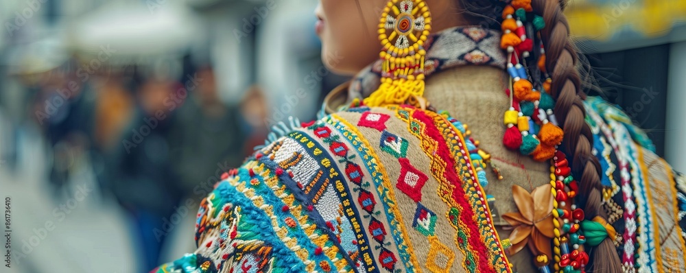 A person wearing a traditional outfit from their culture, their clothing reflecting their heritage. A person wearing a traditional outfit from their culture, their clothing reflecting their heritage.