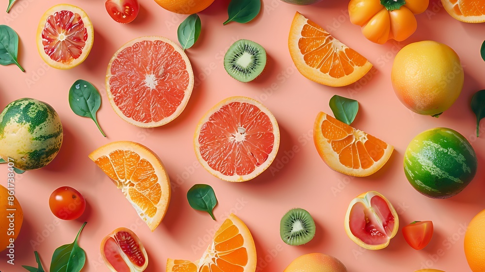 Healthy food concept flat lay Healthy food concept flat lay
