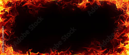 texture of a fire frame with empty center