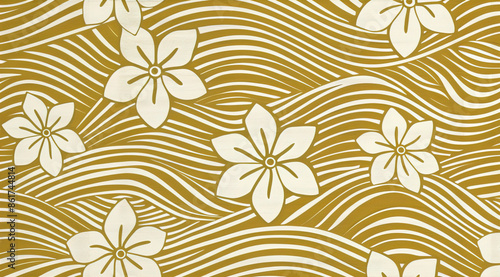 Wallpaper Mural seamless floral pattern Torontodigital.ca