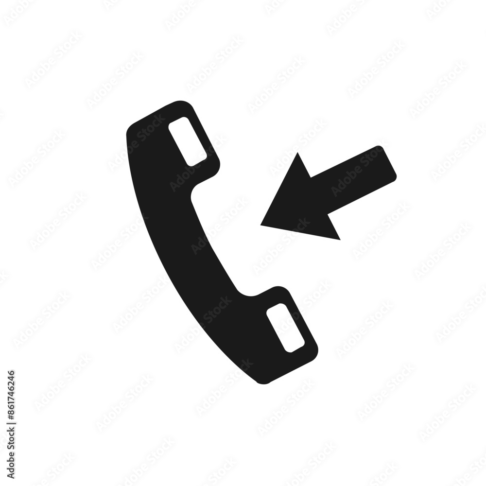 Set of monochrome telephone vector icons isolated on white background. Set of monochrome telephone vector icons isolated on white background.