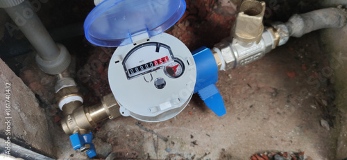 Fotografija water metering instalation for house consuming