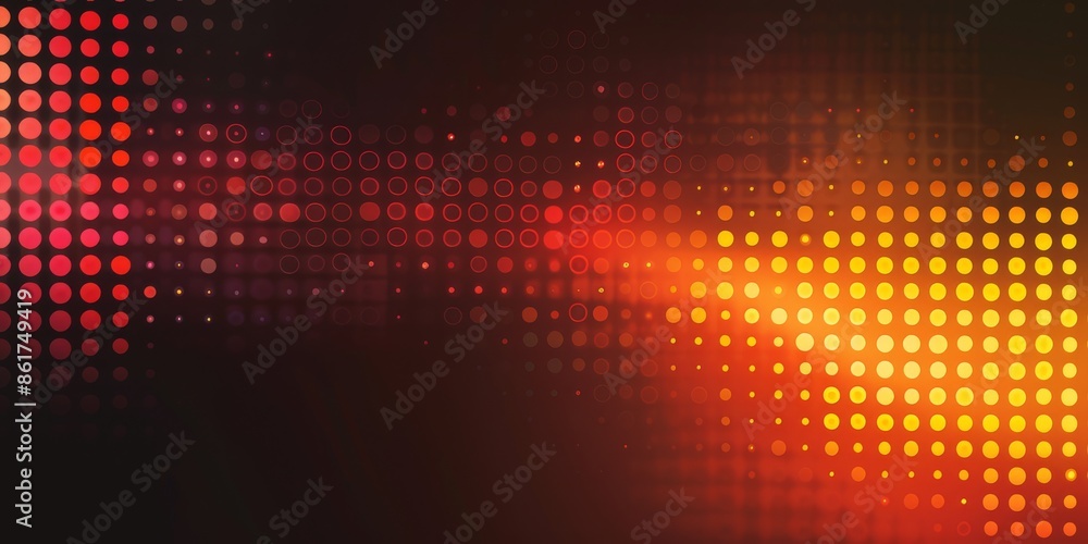 Vibrant abstract background with red and yellow halftone effects and a digital gradient, creating a dynamic visual Vibrant abstract background with red and yellow halftone effects and a digital gradient, creating a dynamic visual