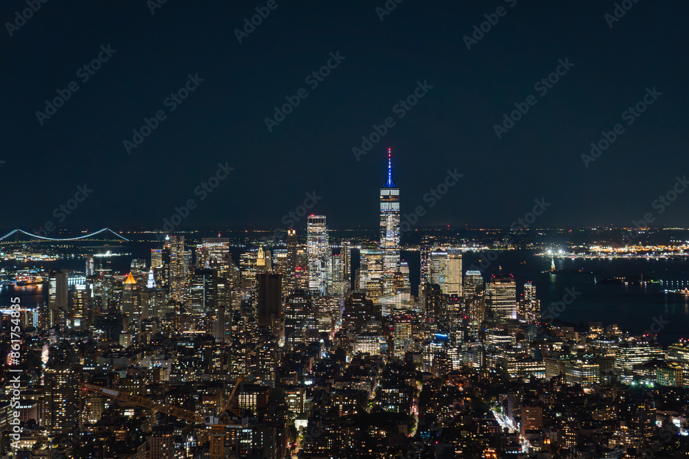 Obraz premium new york skyline at night