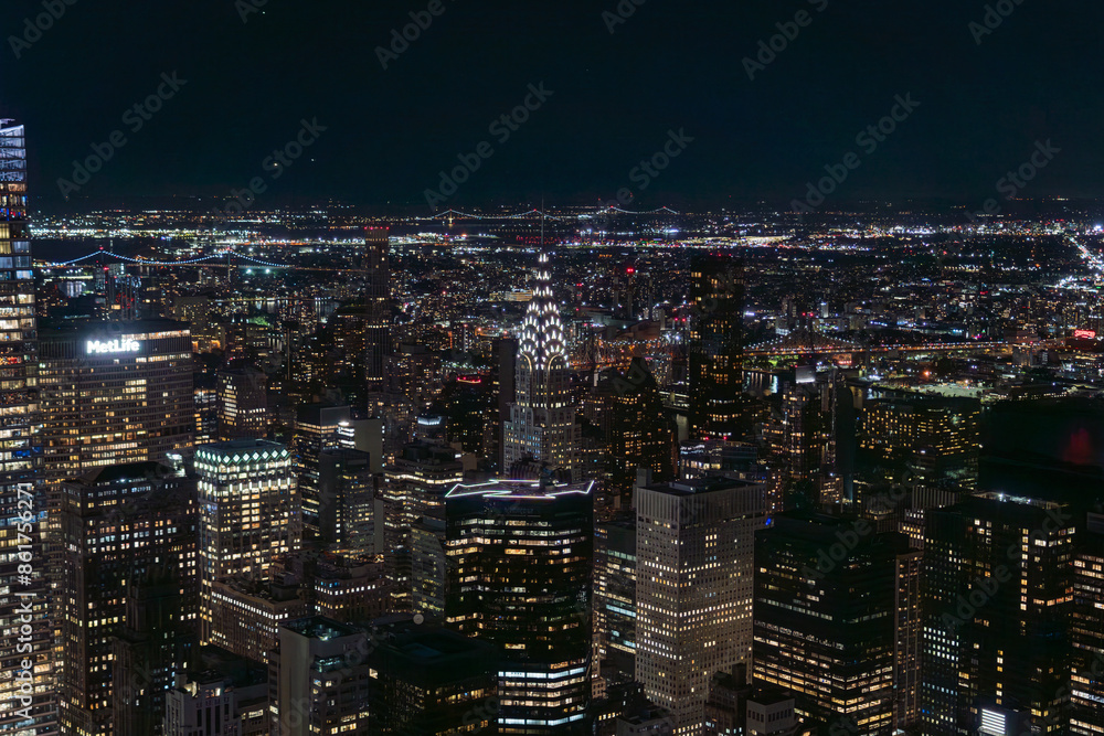 Fototapeta premium new york skyline at night