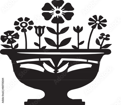 Print  .   flower tub , ai generated.