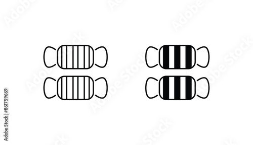 Toffee icon design with white background stock illustration